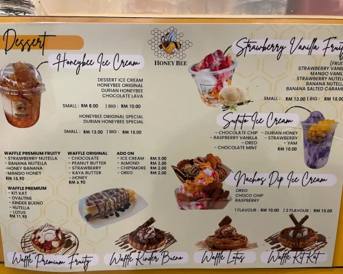 honeybee menu 1